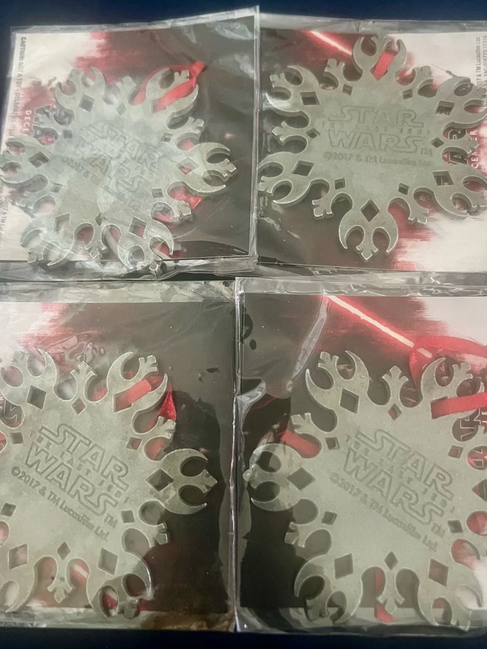 4 Star Wars Silver Rebel Emblem Limited Edition Perfect For Tree Ornaments
